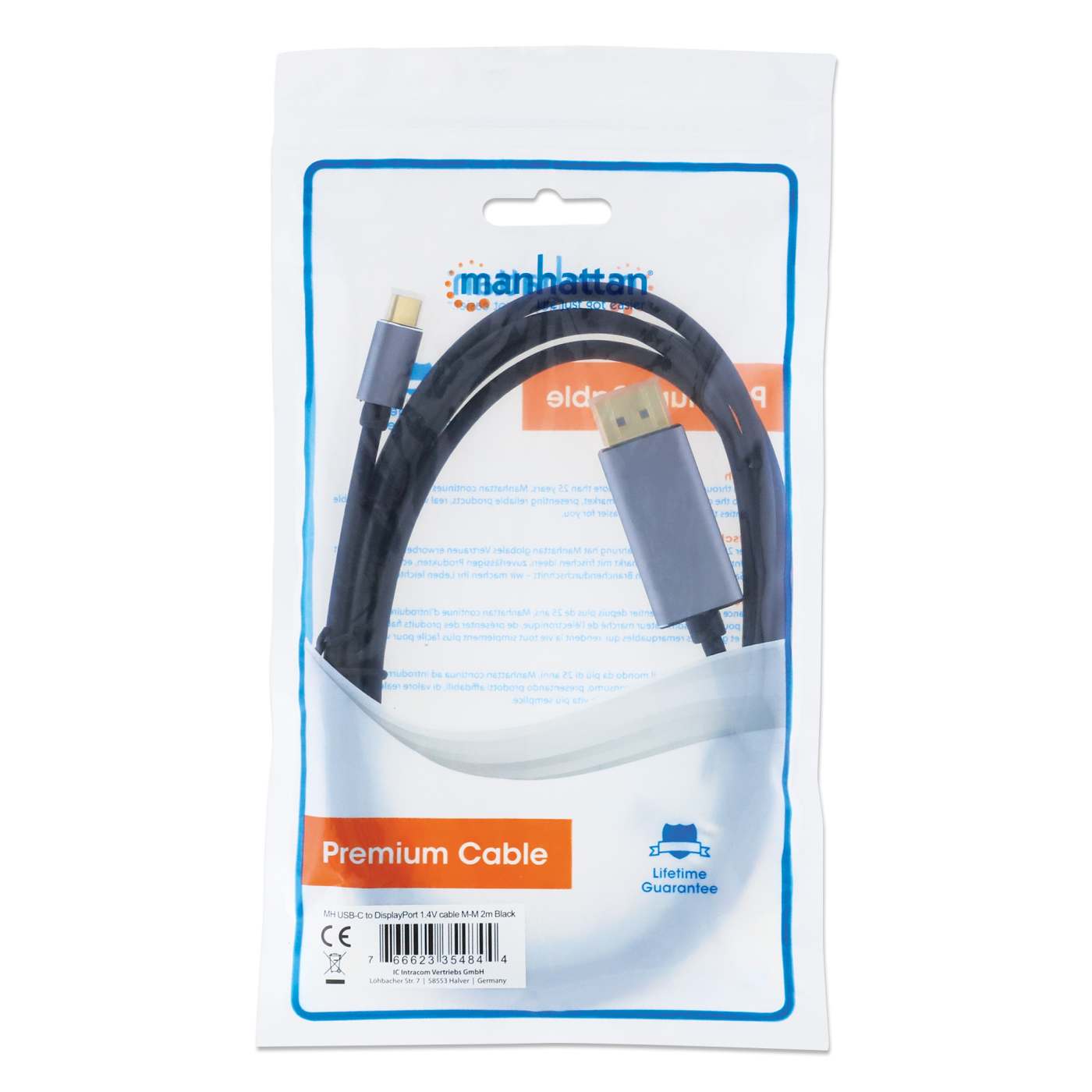 8K@60Hz USB-C to DisplayPort 1.4 Adapter Cable Packaging Image 2