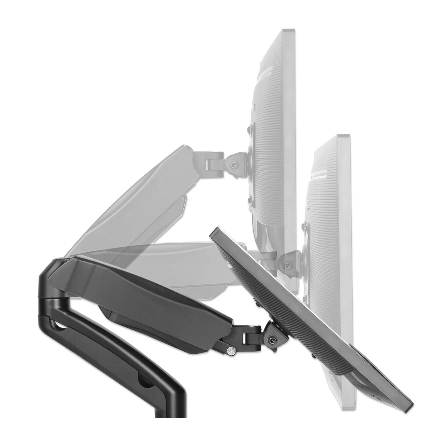 Aluminum Gas Spring Dual Monitor Desk Mount Image 9