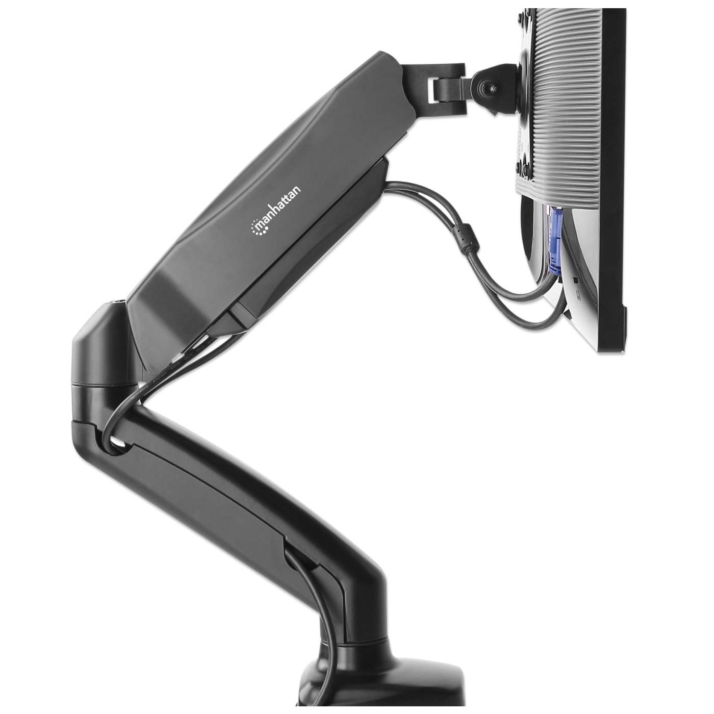 Aluminum Gas Spring Single Monitor Desk Mount Image 6