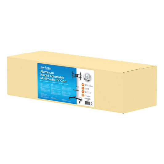 Aluminum Height-Adjustable Multimedia TV Cart, for 37" to 86" Packaging Image 2