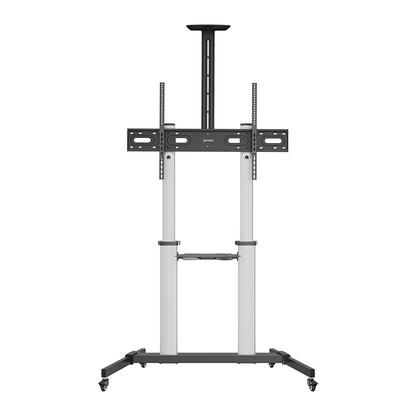 Aluminum Height-Adjustable Multimedia TV Cart, for 60" to 100" Displays Image 5