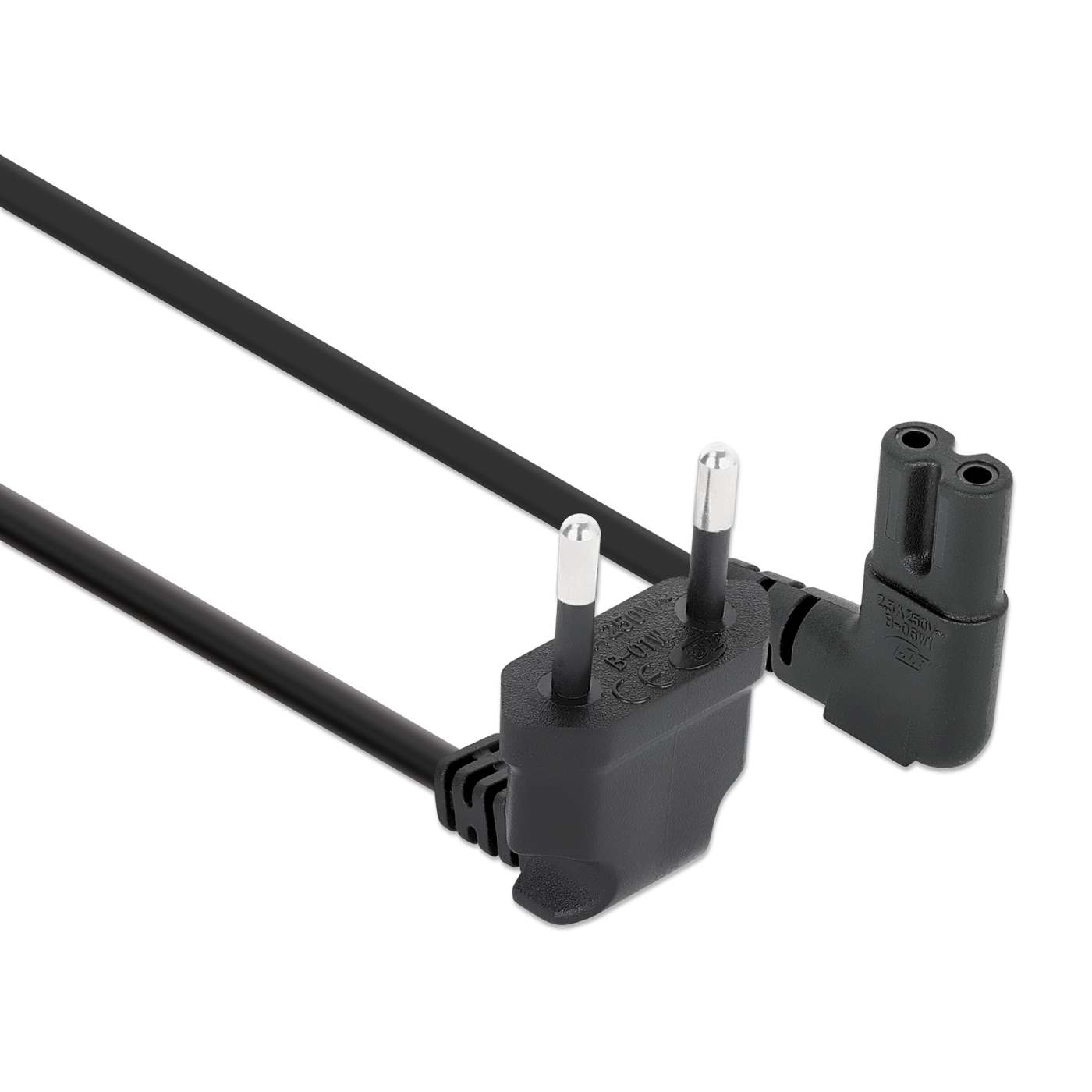 Angled EU Power Cable C7 to CEE 7/16, 3 m Image 3