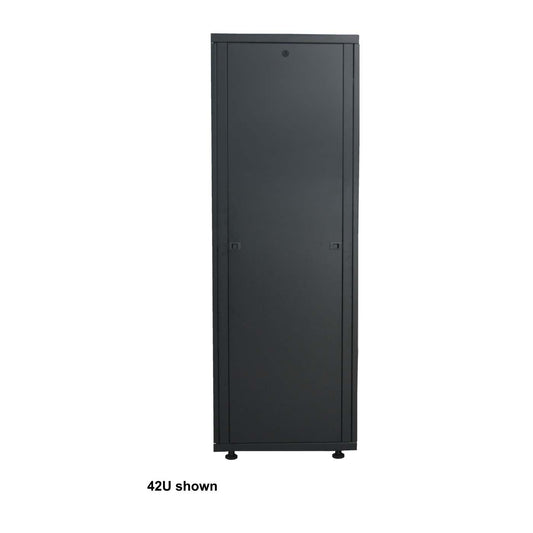 Basic 19" Network Cabinet, 22U, 800 (D) x 600 (W) x 1144 (H) mm, Black Image 1