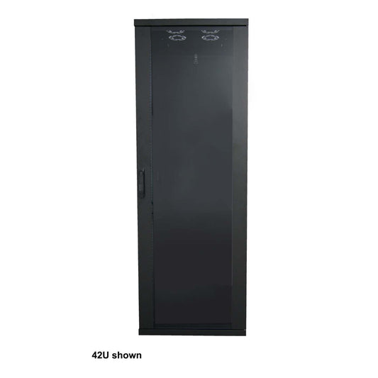 Basic 19" Network Cabinet, 22U, 800 (D) x 600 (W) x 1144 (H) mm, Black Image 2