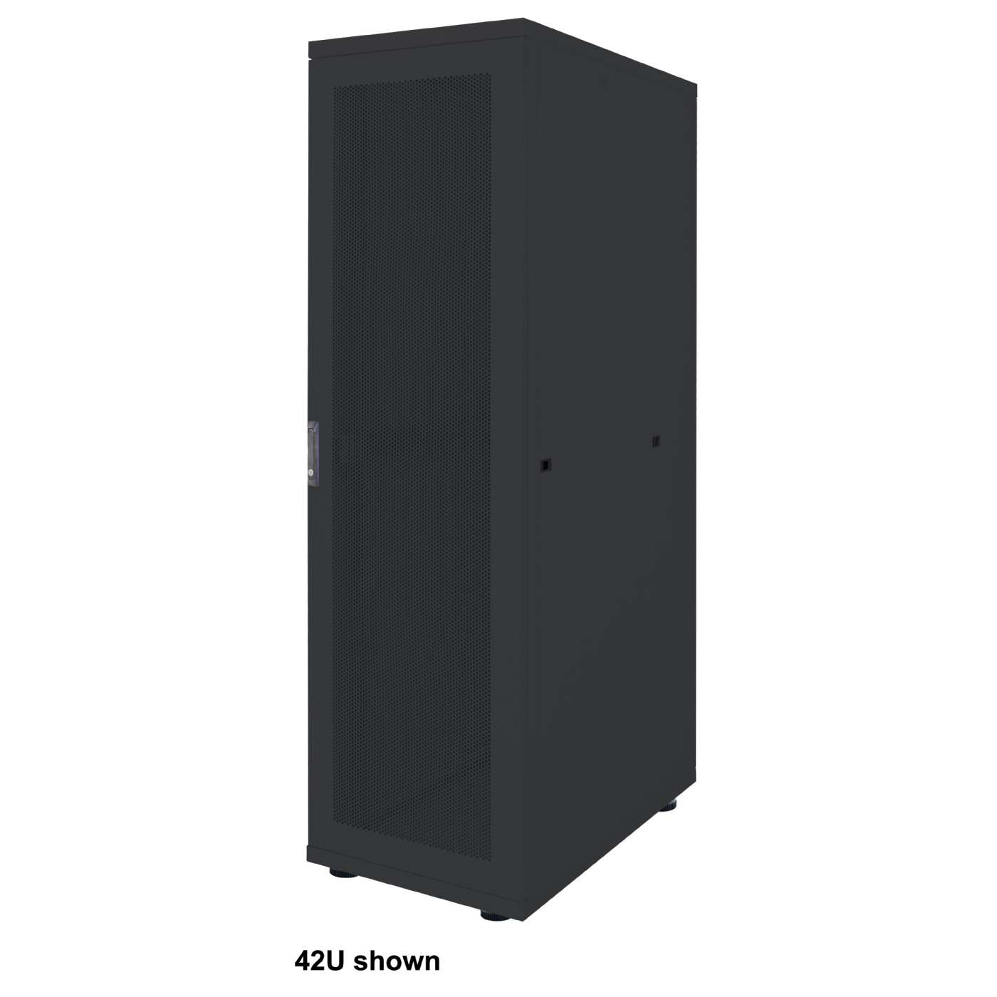 Basic 19" Server Cabinet, 42U, 1000 (D) x 600 (W) x 2033 (H) mm, Black Image 1