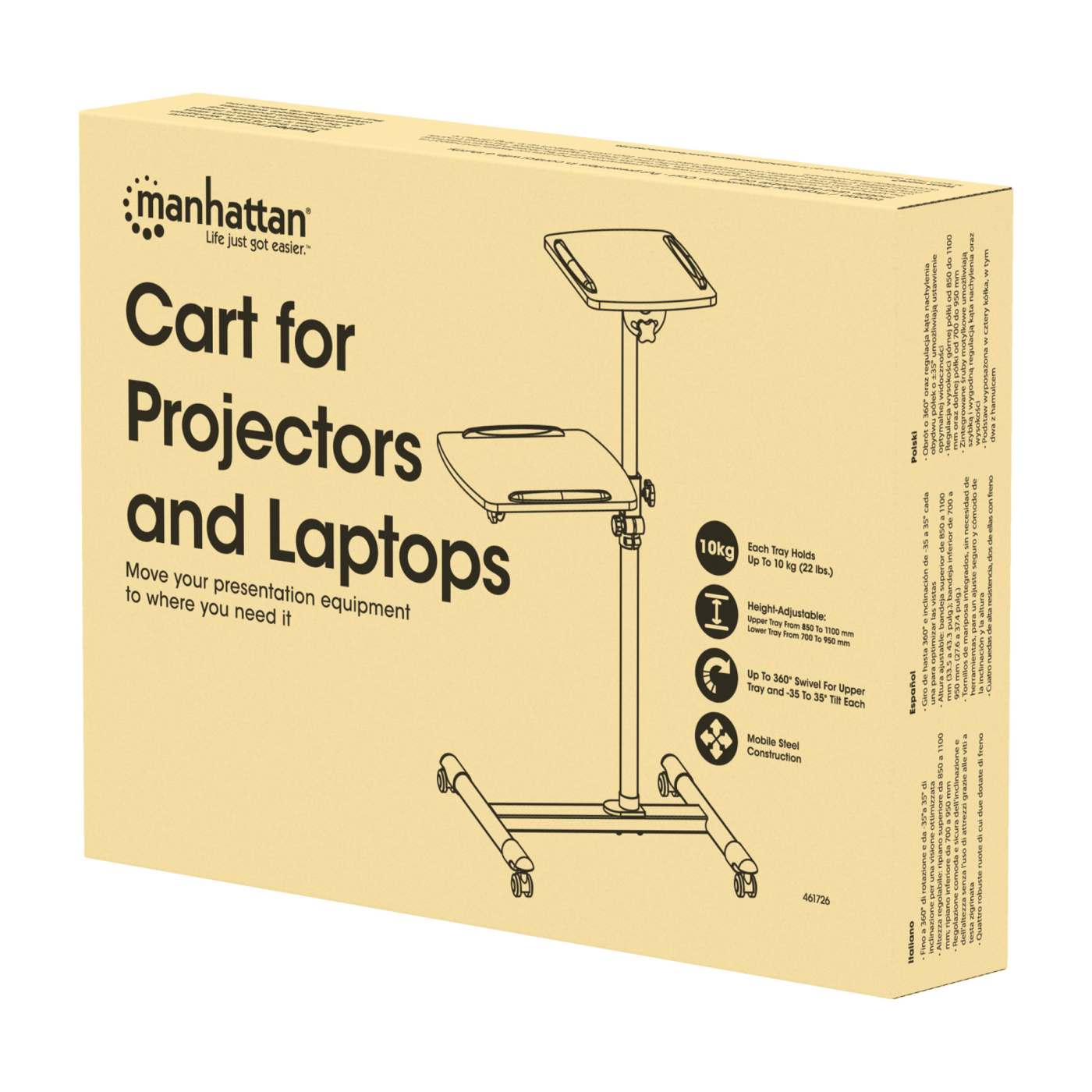 Cart for Projectors and Laptops Packaging Image 2