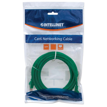 Cat6 U/UTP Network Patch Cable, 1.5 m (5 ft.), Green Packaging Image 2