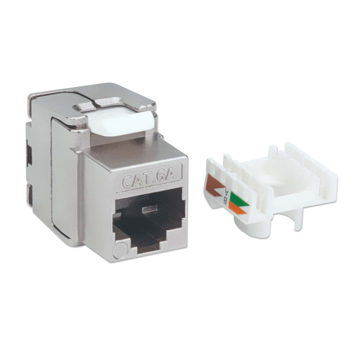 Cat6a 10G Shielded Toolless Keystone Jack, Silver Image 3