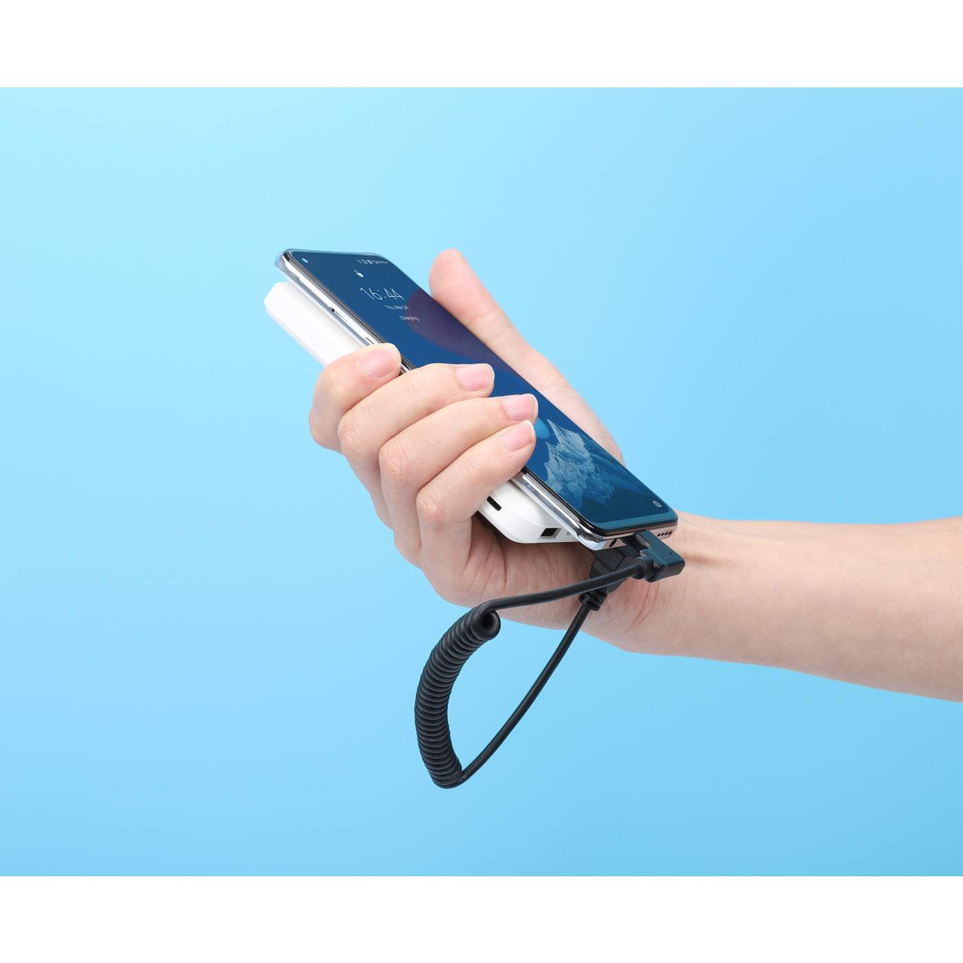 Coiled USB-A to USB-C Charging Cable Image 5