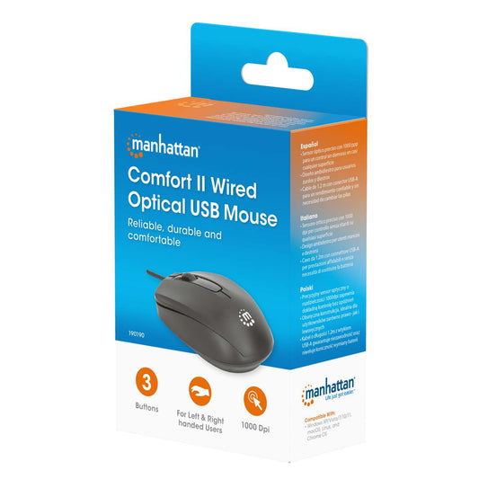Comfort II Wired Optical USB Mouse Packaging Image 2