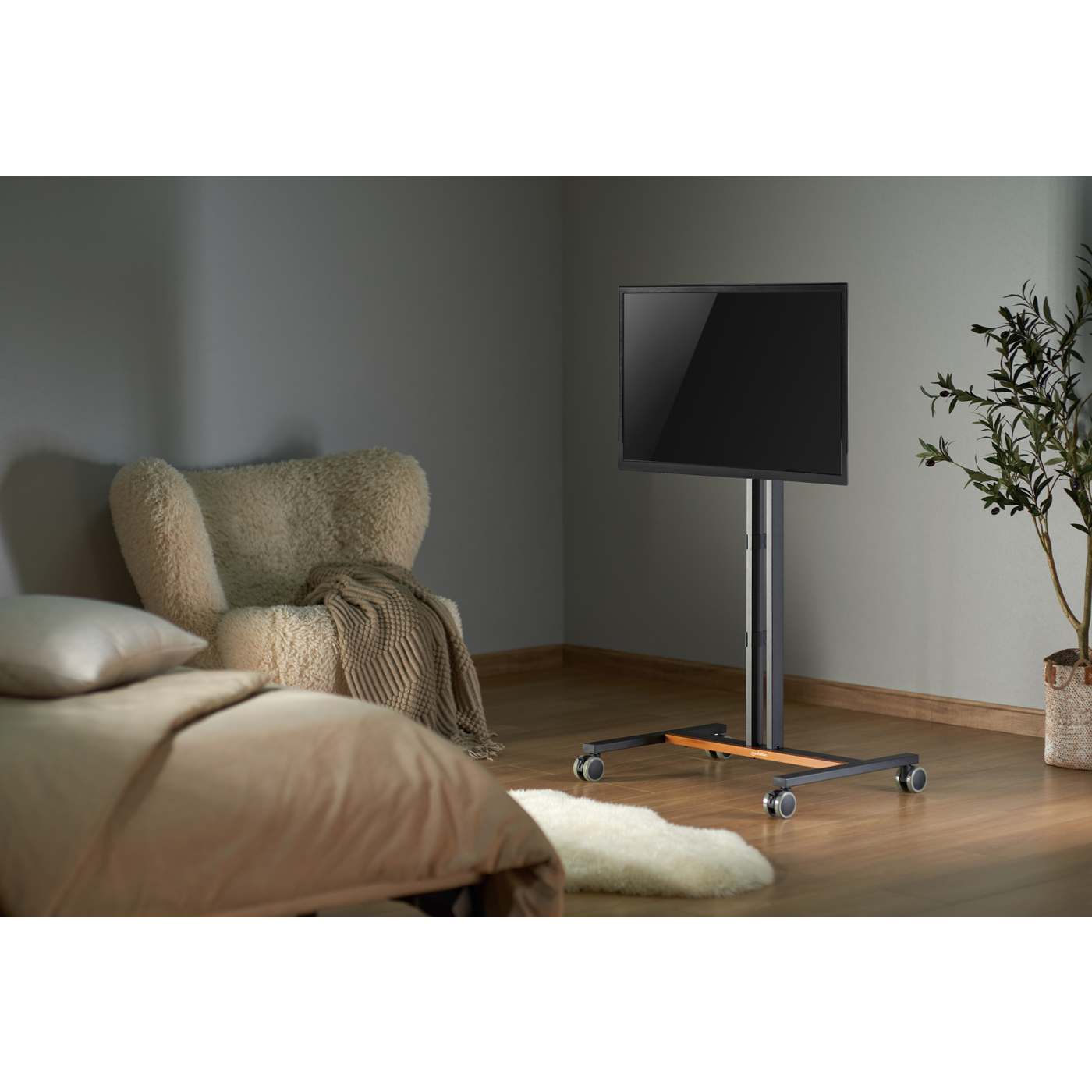 Compact Height-Adjustable TV Cart / Stand Image 12