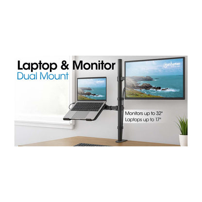 Desktop Combo Mount with Monitor Arm and Laptop Stand Image 13