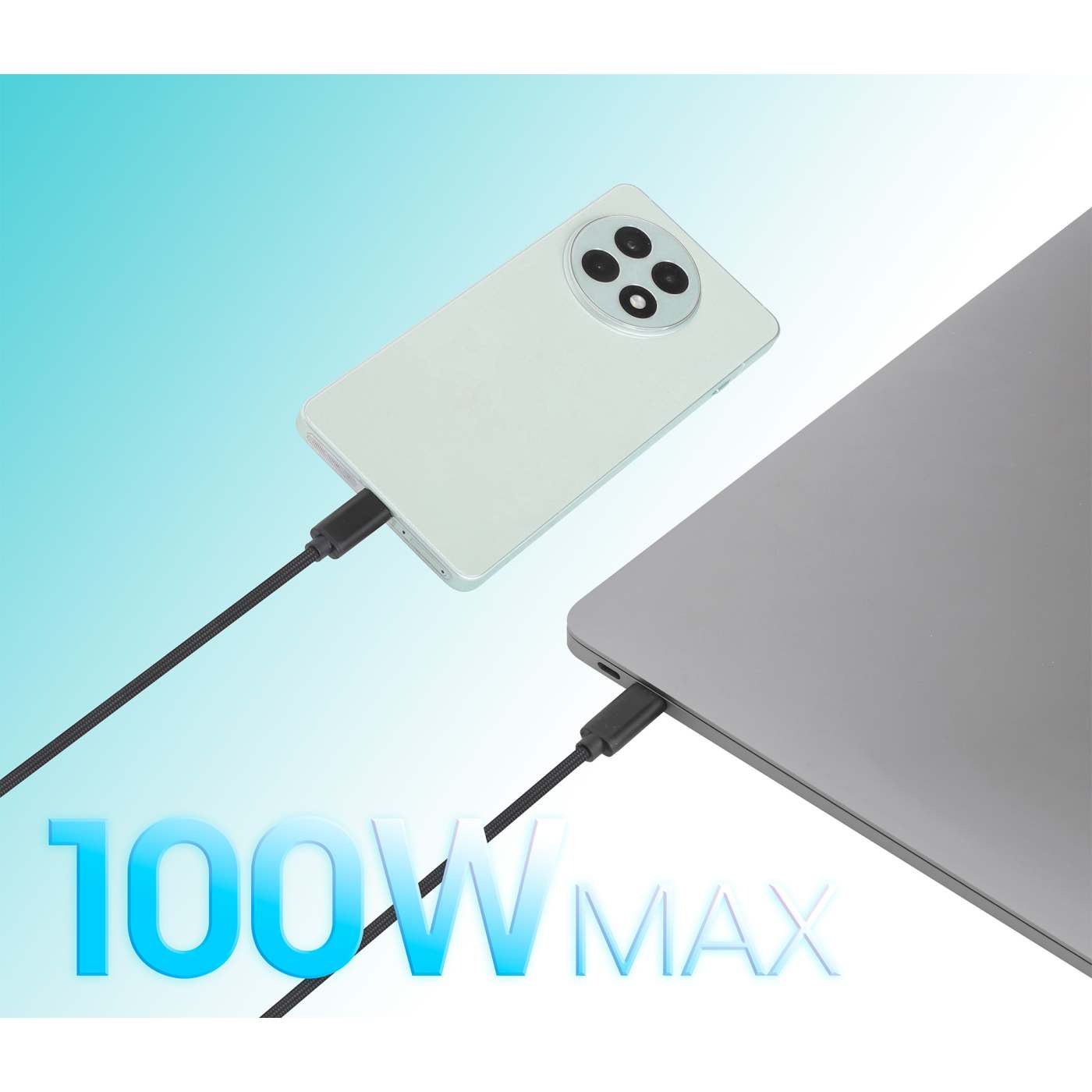 Dual USB-C Charging Cable 100 W, 2 m (7 ft.) Image 8