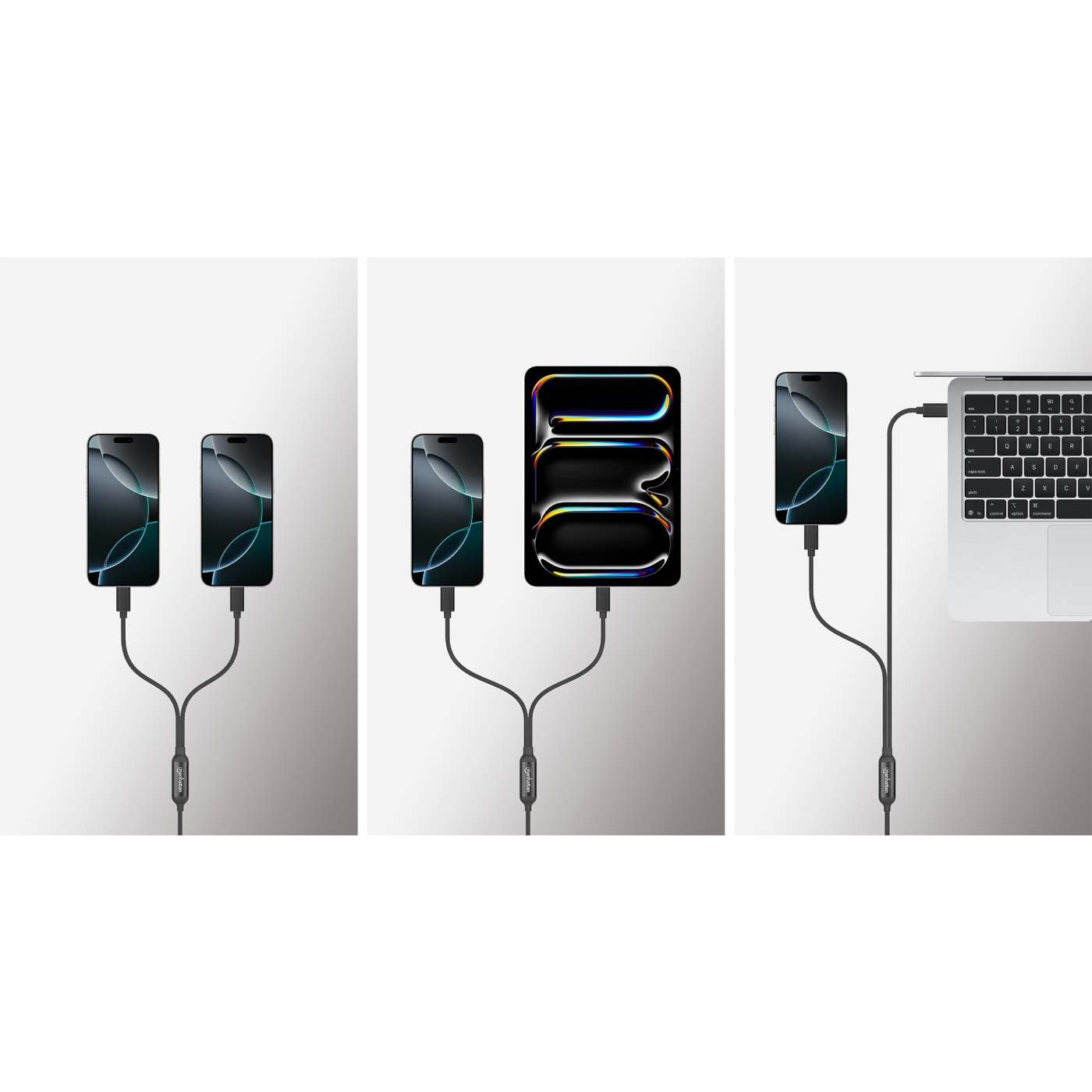 Dual USB-C Charging Cable 100 W, 2 m (7 ft.) Image 9