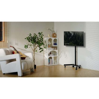 Economy Compact Height-Adjustable TV Cart, for 13" to 50" Displays Image 8