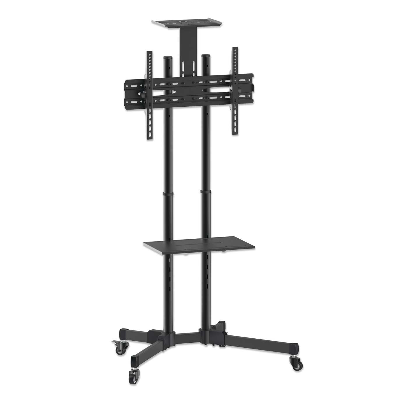 Economy Height-Adjustable Multimedia TV Cart, for 37" to 70" Displays Image 3