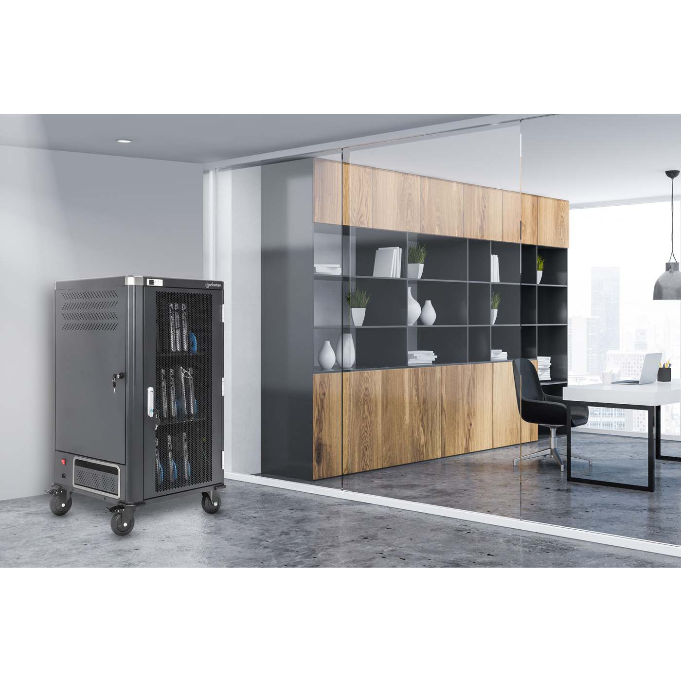 EU 30-Bay AC Charging Cart Image 2