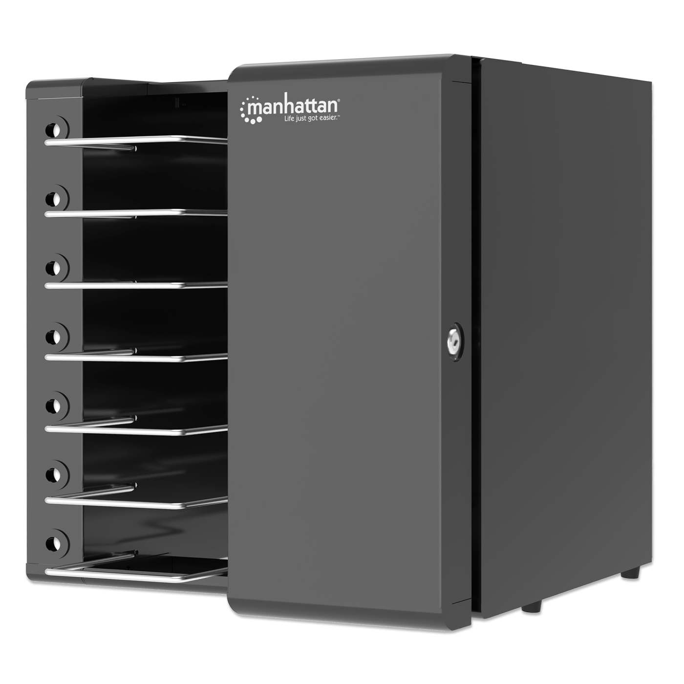 EU 7-Bay AC Desktop Charging Cabinet Image 1