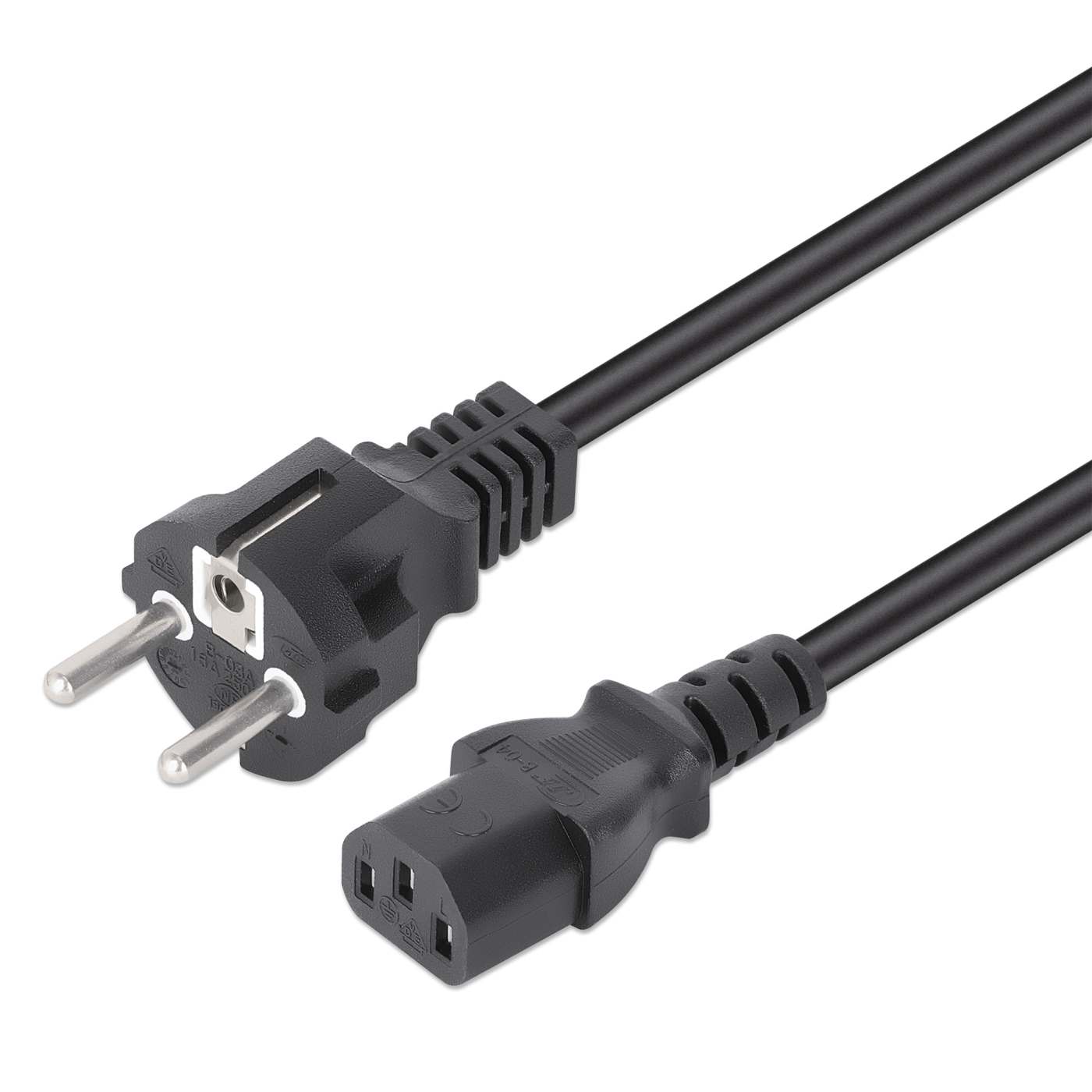 EU Power Cable C13 to CEE 7/7, 1 m Image 1