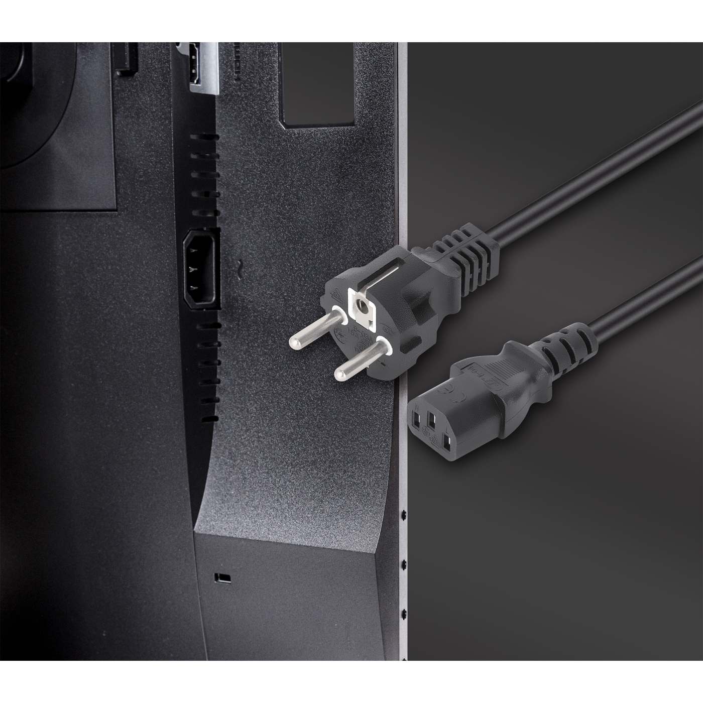 EU Power Cable C13 to CEE 7/7, 1 m Image 6