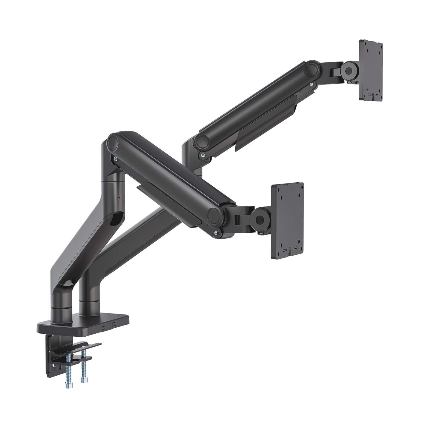 Heavy-Duty Aluminum Mechanical Spring Dual Monitor Desk Mount Image 7
