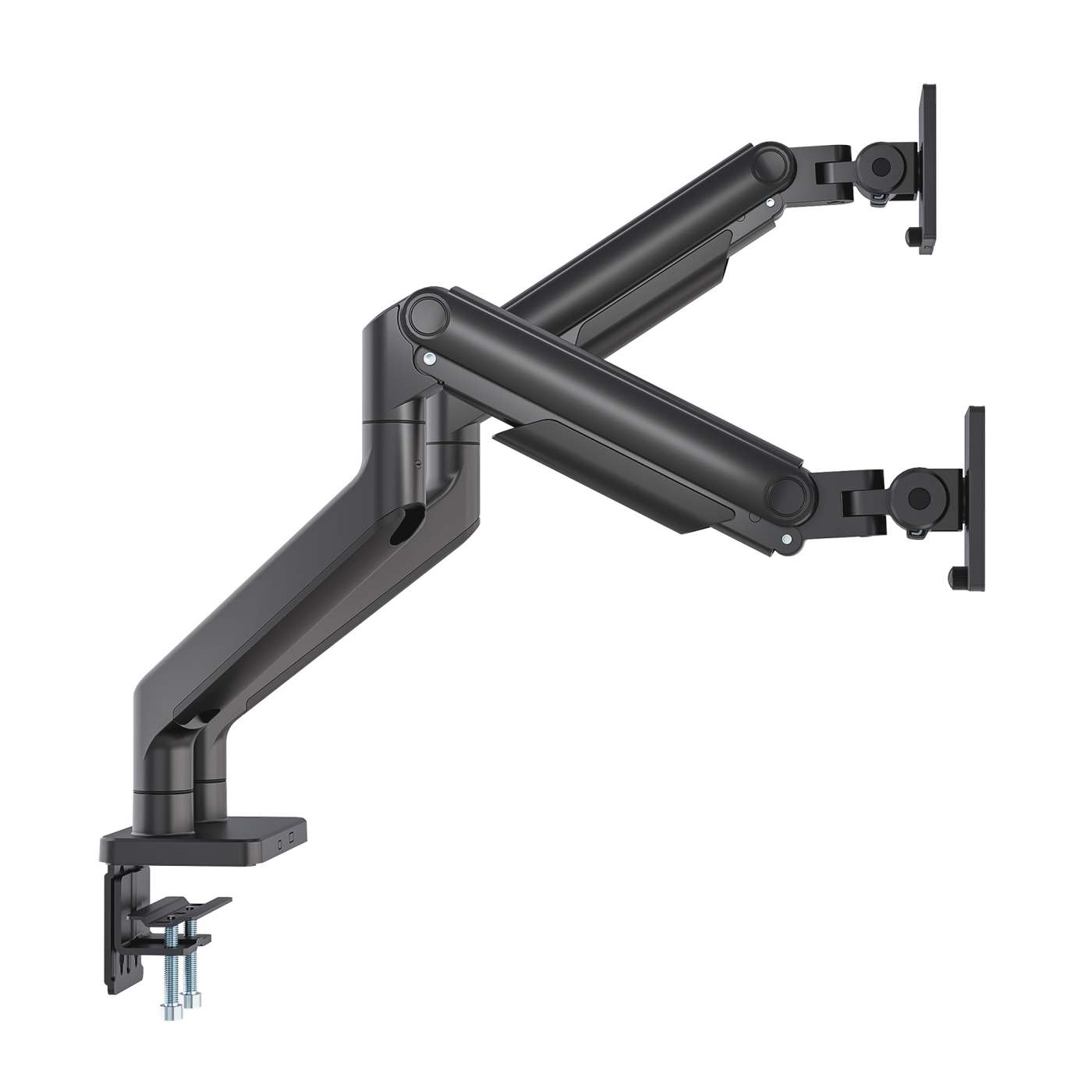 Heavy-Duty Aluminum Mechanical Spring Dual Monitor Desk Mount Image 10