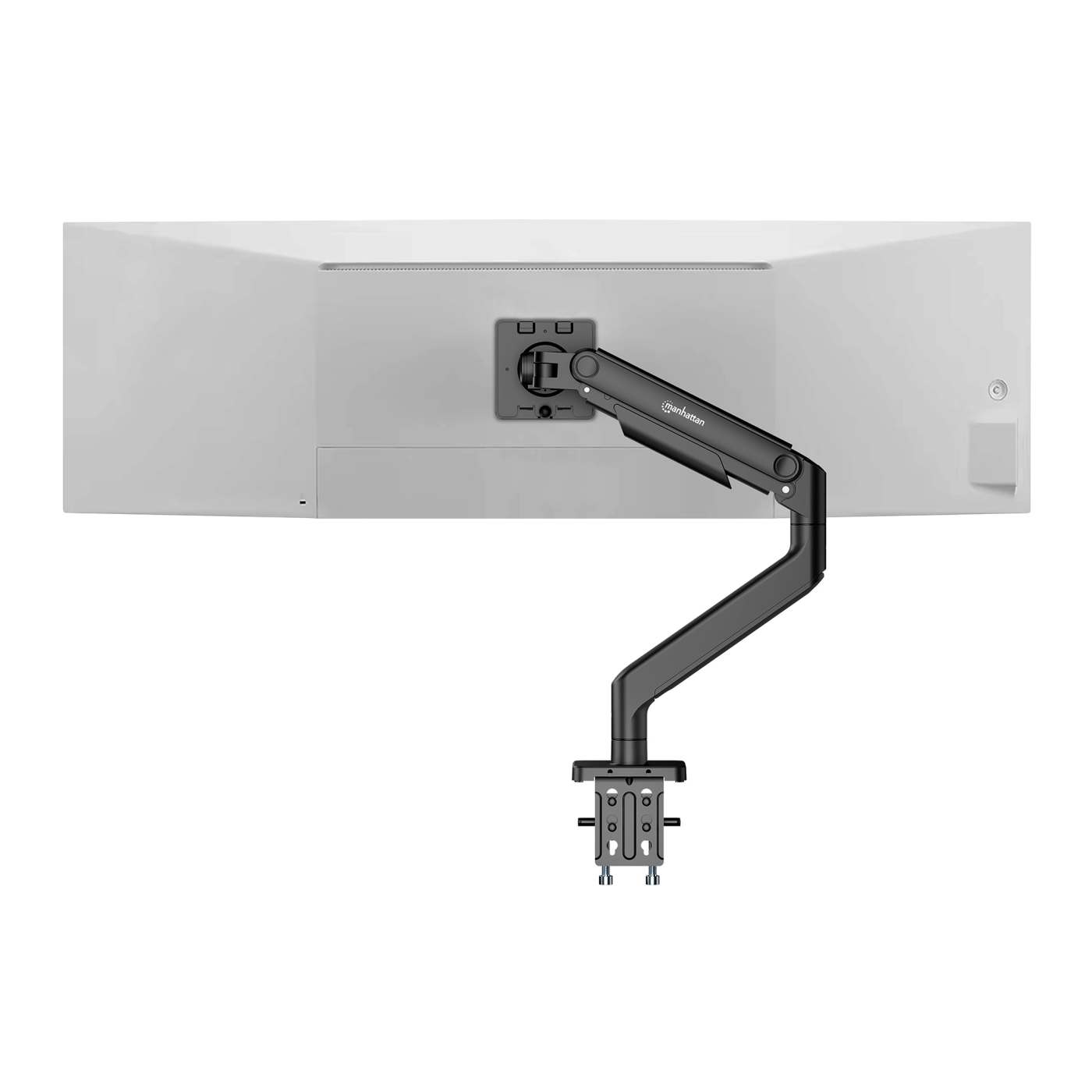Heavy-Duty Aluminum Mechanical Spring Single Monitor Desk Mount,  for 17" to 49" Displays Image 14