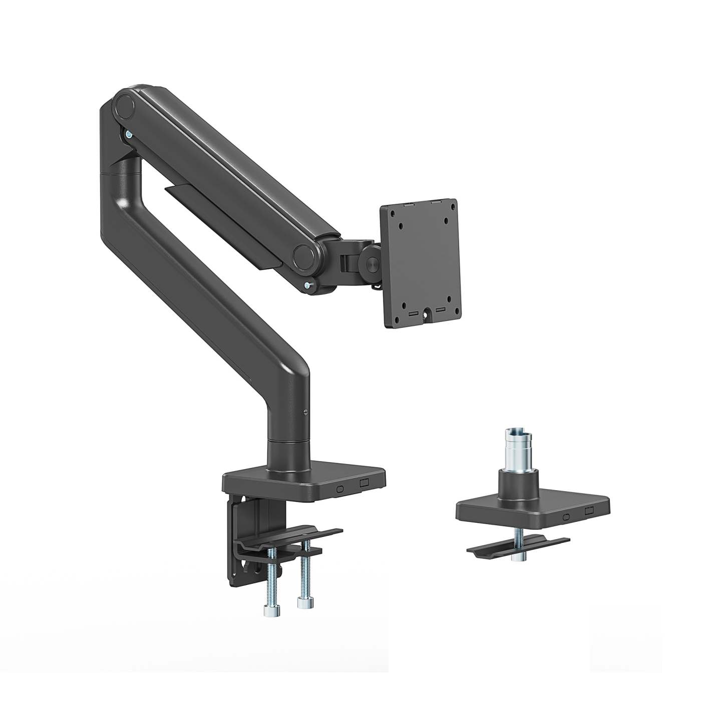 Heavy-Duty Aluminum Mechanical Spring Single Monitor Desk Mount,  for 17" to 49" Displays Image 7