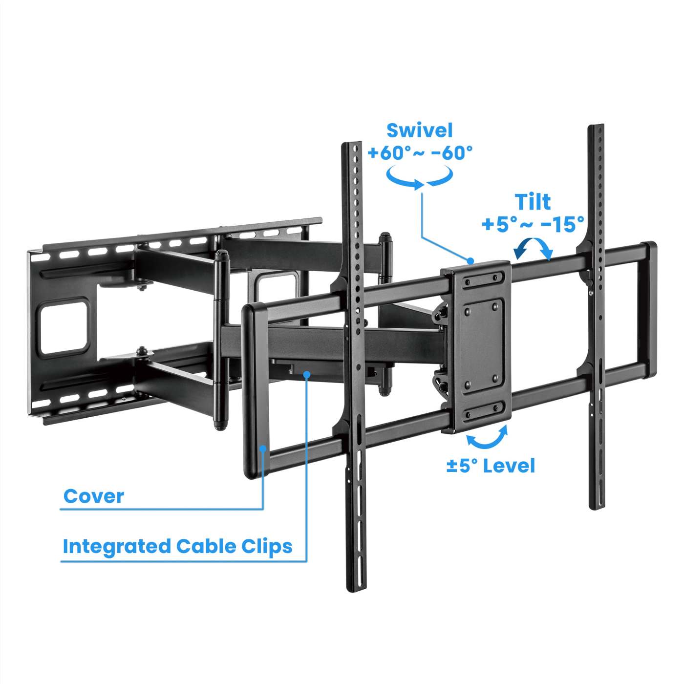 Heavy-Duty Large-Screen Full-Motion TV Wall Mount, for 60" to 120" Displays Image 11