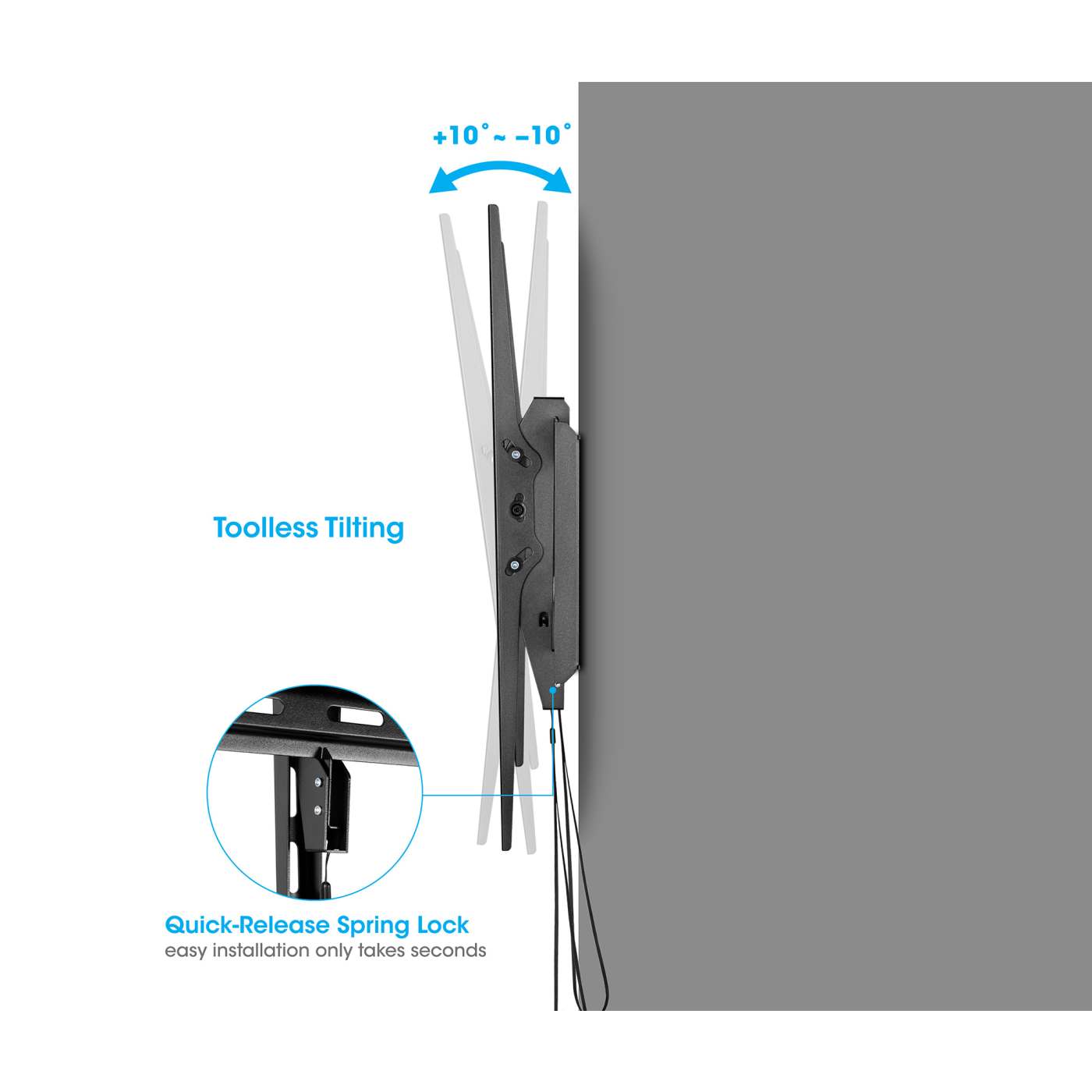 Heavy-Duty Large-Screen Tilting TV Wall Mount, for 60" to 120" Displays Image 9