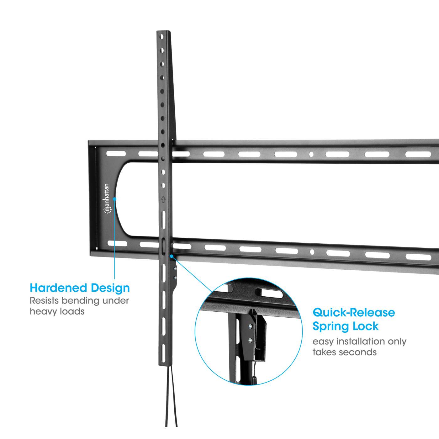 Heavy-Duty Low-Profile Large-Screen Fixed TV Wall Mount, for 60" to 120" Displays Image 7