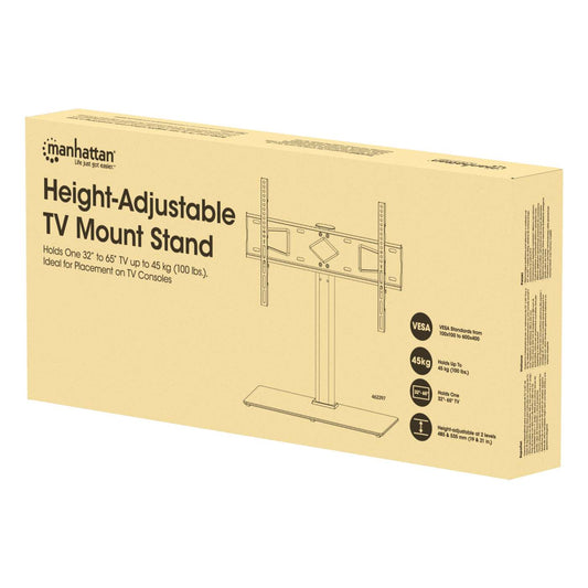Height-Adjustable TV Mount Desktop Stand Packaging Image 2