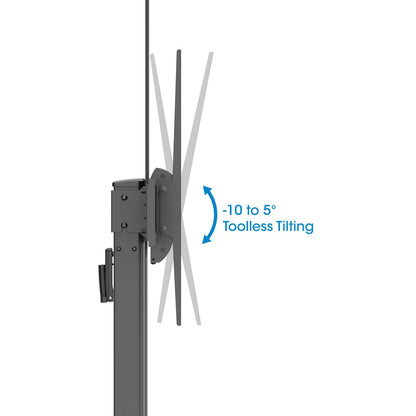 Large-Screen Multimedia TV Cart with Tool-Free Height Adjustment, for 60" to 120" Displays Image 11
