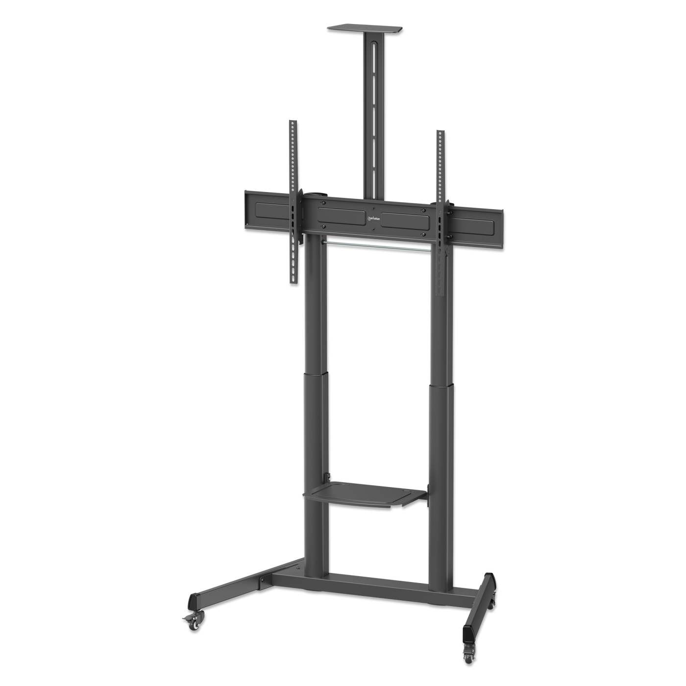 Large-Screen Multimedia TV Cart with Tool-Free Height Adjustment, for 60" to 120" Displays Image 1