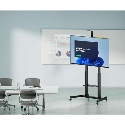 Large-Screen Multimedia TV Cart with Tool-Free Height Adjustment, for 60" to 120" Displays Image 4