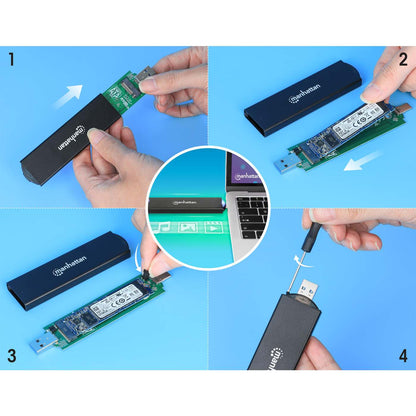 M.2 NVMe and SATA SSD USB Enclosure Image 14