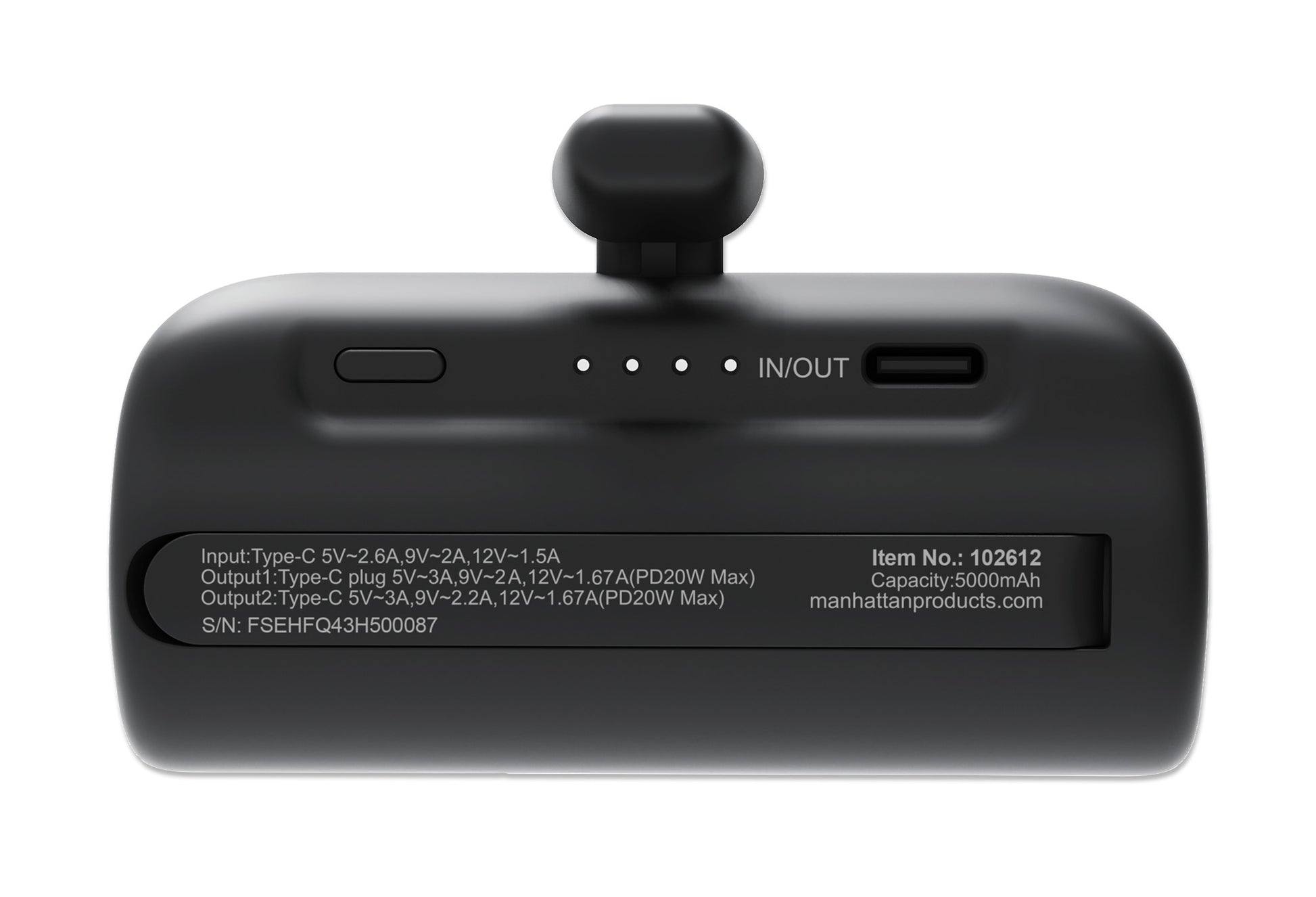 PD Power Bank 5,000 mAh with Integrated USB-C Plug - 20 W Image 5
