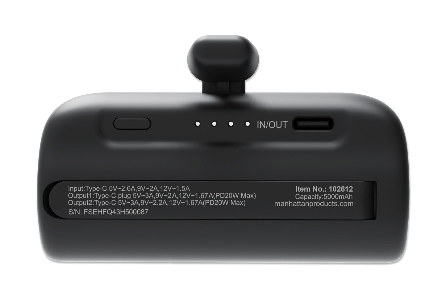PD Power Bank 5,000 mAh with Integrated USB-C Plug - 20 W Image 5