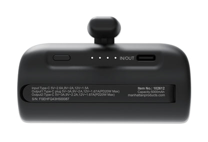 PD Power Bank 5,000 mAh with Integrated USB-C Plug - 20 W Image 5