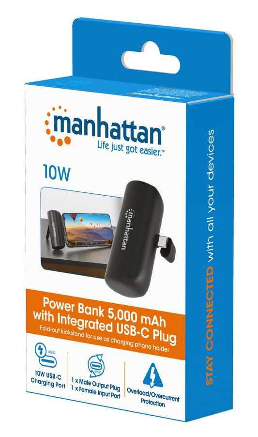 Power Bank 5,000 mAh with Integrated USB-C Plug - 10 W Packaging Image 2