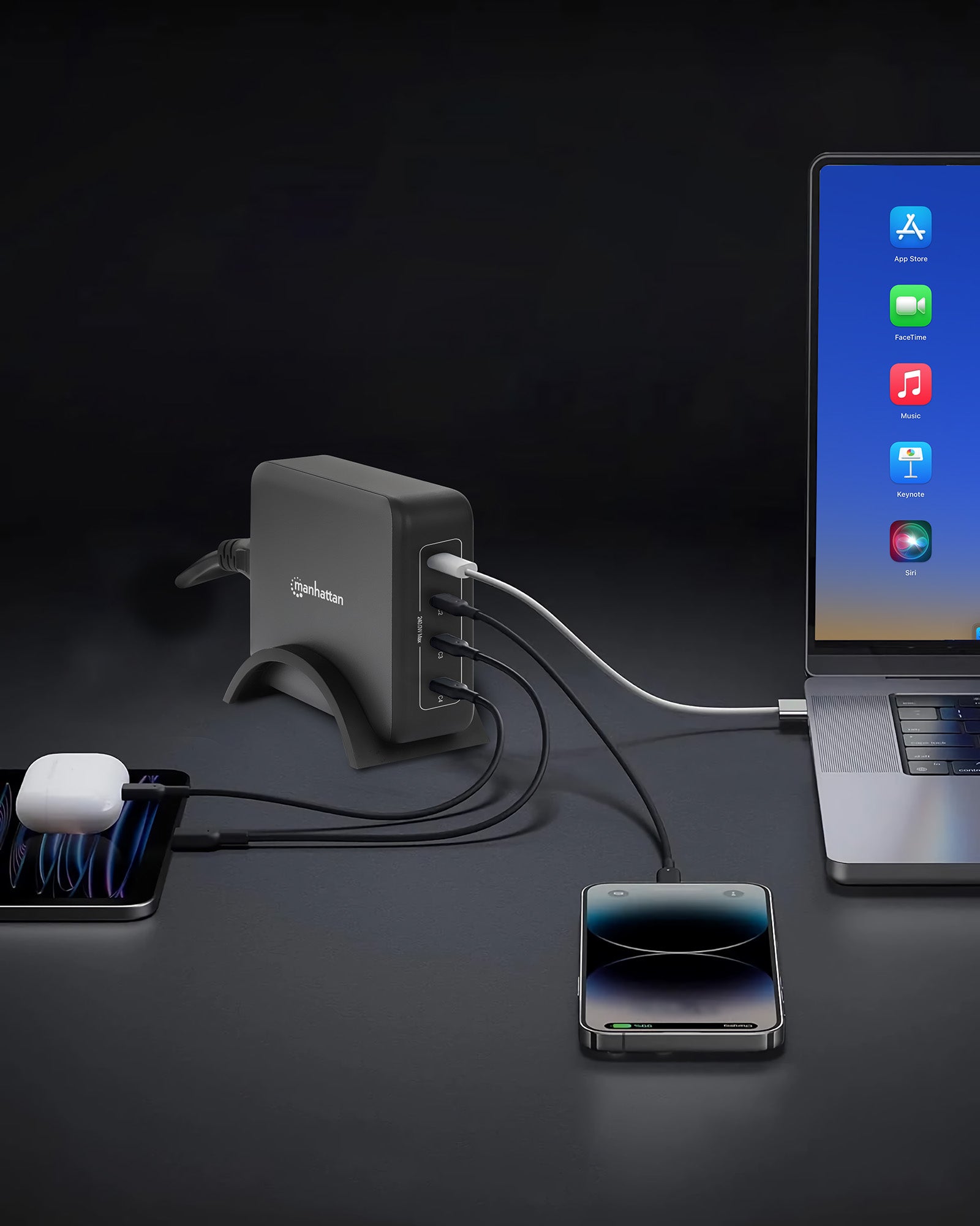 4-Port GaN USB Power Delivery Charging Station - 240 W / PD 3.1 Image 12