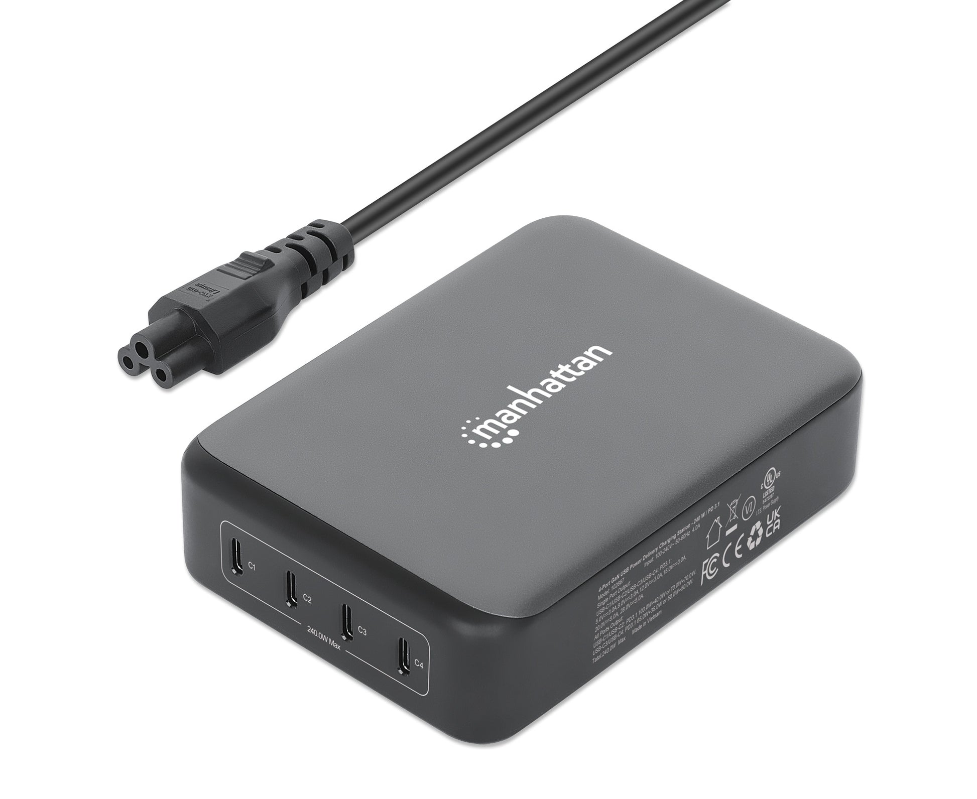 4-Port GaN USB Power Delivery Charging Station - 240 W / PD 3.1 Image 4