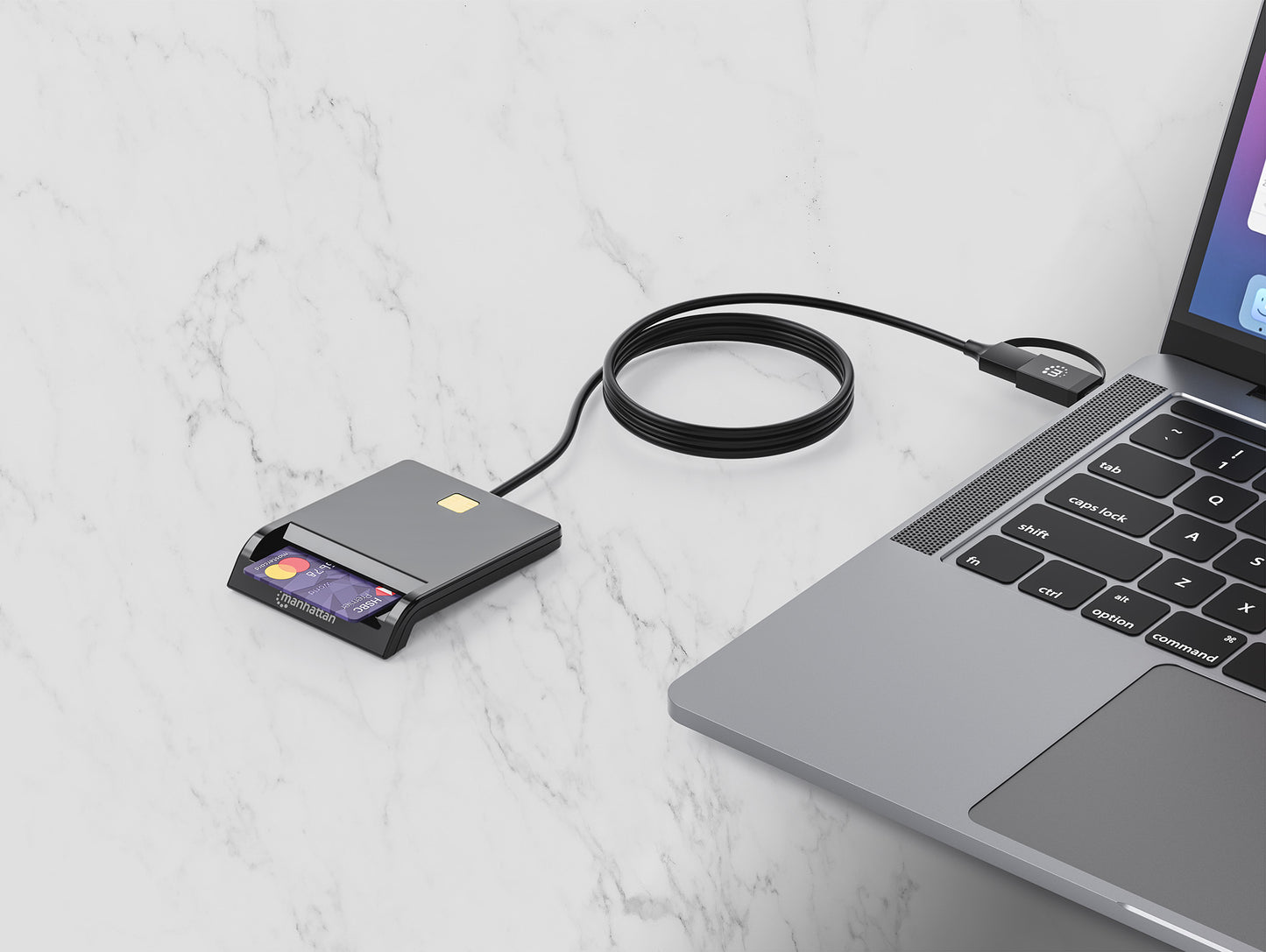 Smart Card Reader with USB-C / USB-A Combo Connector Image 4