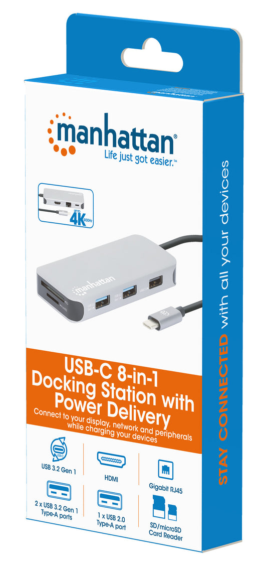 USB-C 8-in-1 Docking Station with Power Delivery Packaging Image 2