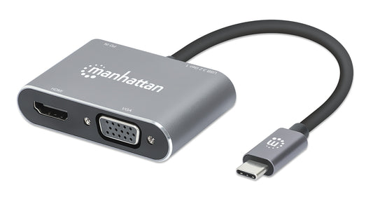 USB-C to HDMI & VGA 4-in-1 Docking Converter with Power Delivery Image 1