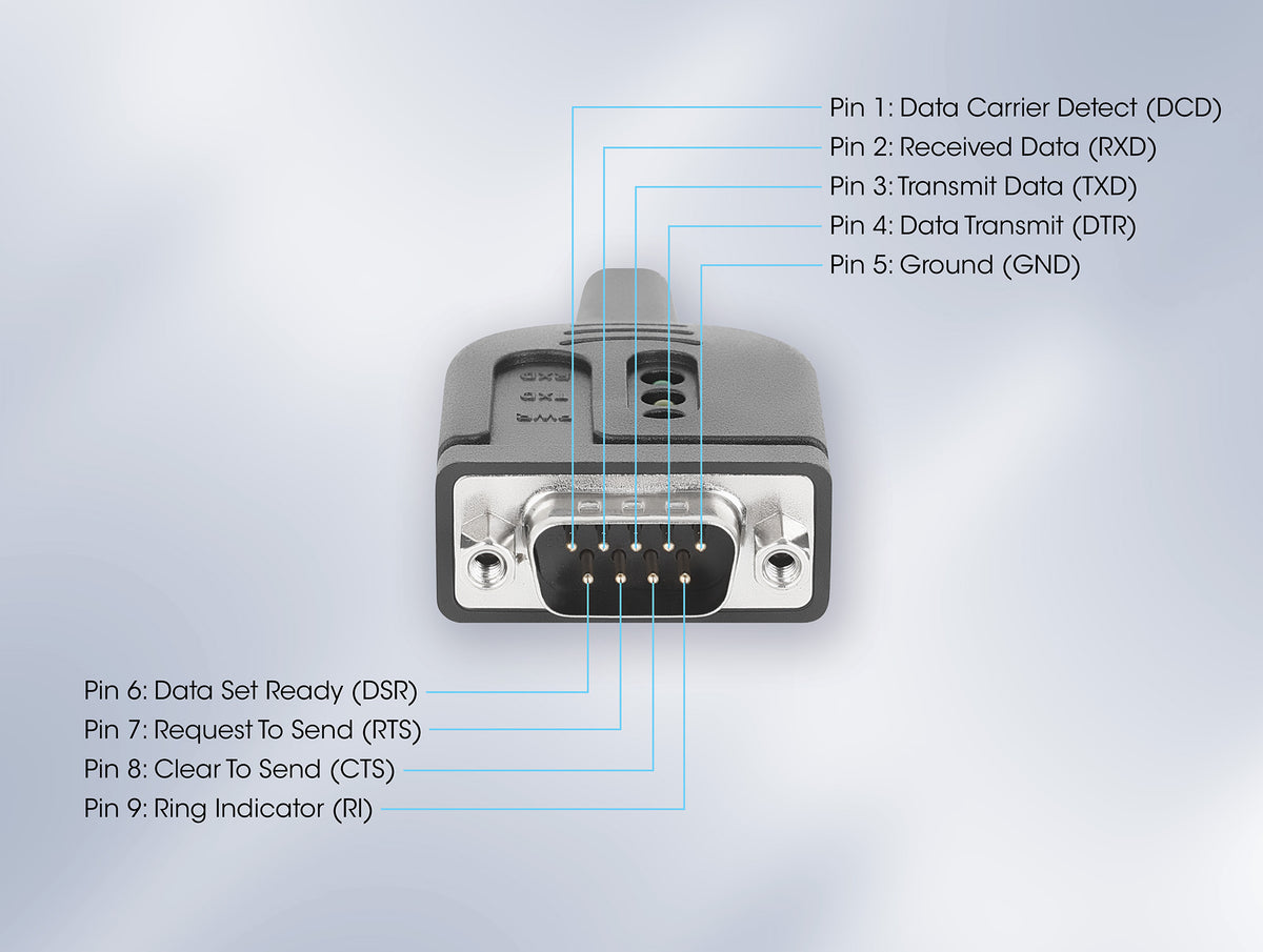 USB-C to Serial DB9 / RS232 Adapter Cable, 1 m (3 ft.) Image 7