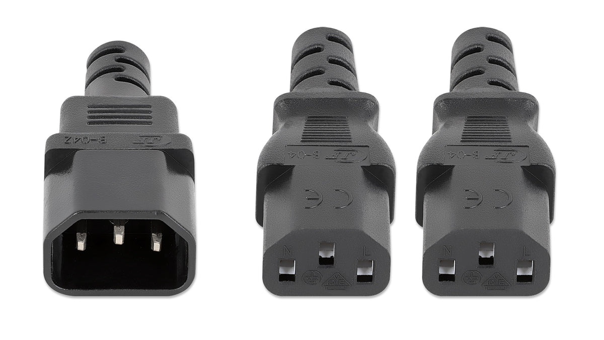 Power Cable Y-Splitter 2 x C13 to C14, 1.8 m Image 3