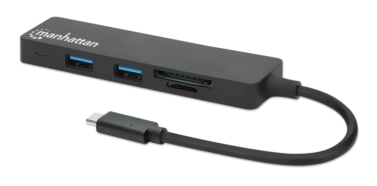 3-Port USB 3.0 Type-C Hub with Card Reader Image 1