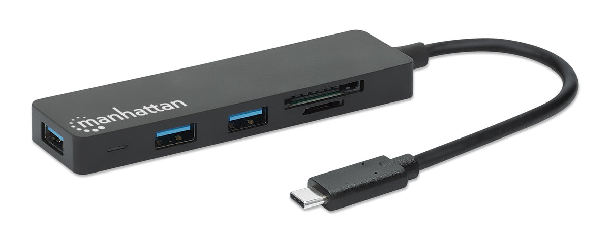 3-Port USB 3.0 Type-C Hub with Card Reader Image 3