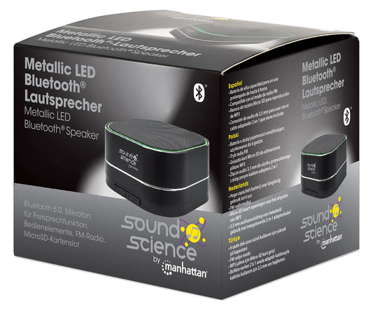 Sound Science Metallic LED Bluetooth® Speaker Packaging Image 2